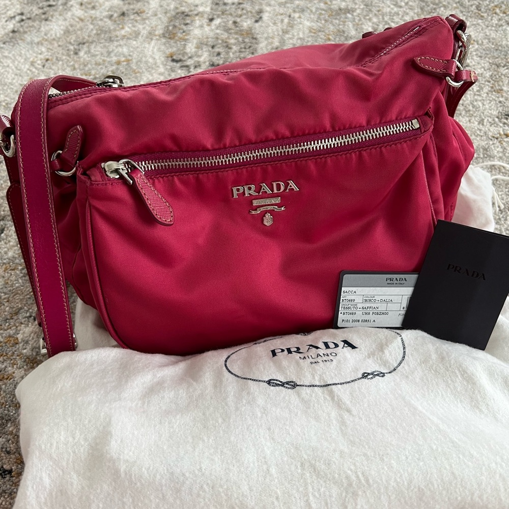Prada Tessuto + Saffiano bag